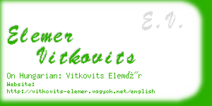 elemer vitkovits business card